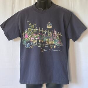 Sunwind The Garden Collection Floral Graphic T Shirt Cottagecore XL grandmacore